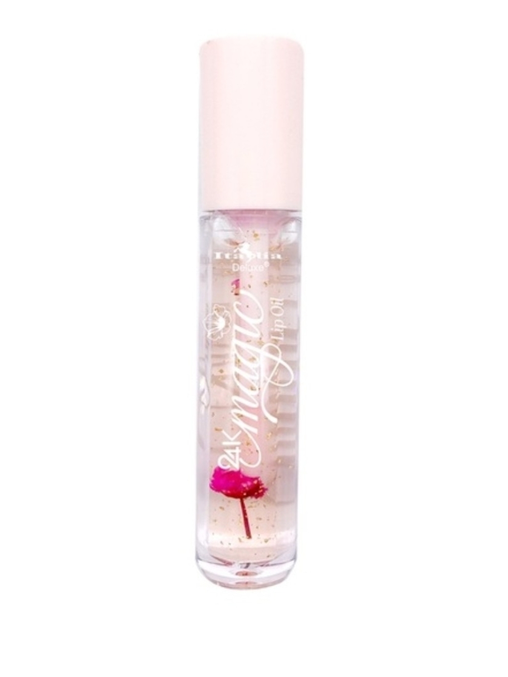 24K Magic Lip Oil — Pink Gloss with Gold Flakes